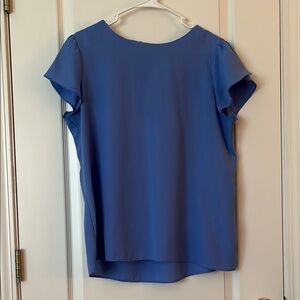 EUC Land’s End Women’s Powder Blue Blouse - Cap Sleeve - Size 14